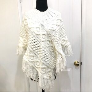Vintage Hand knit Poncho